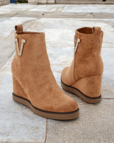 Royalfashion Дамски ботуши на токчета Nerias