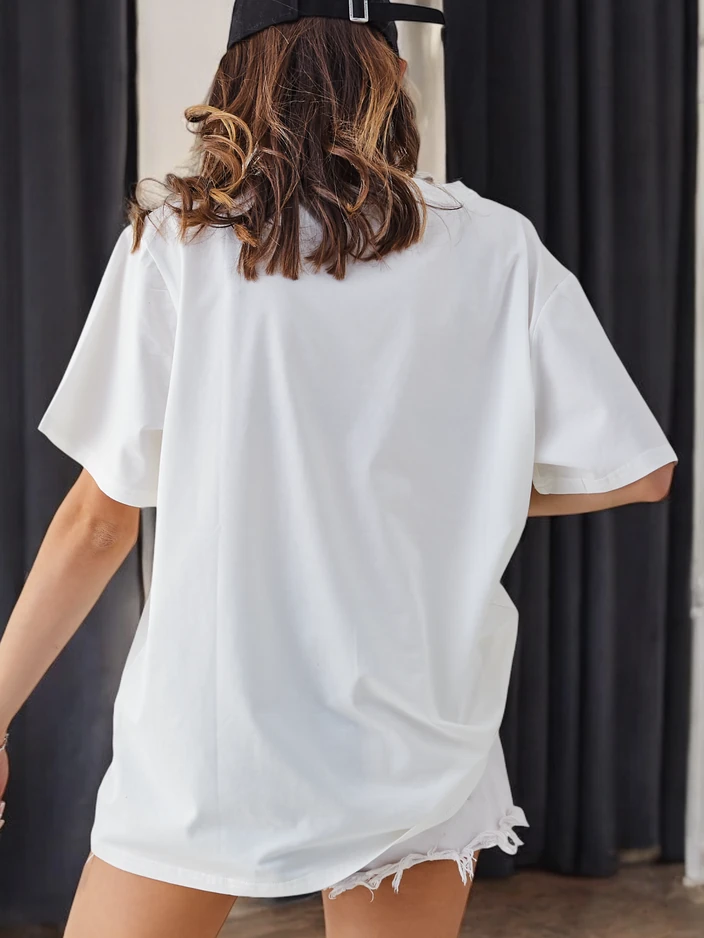 Тениска от памук за жени Royalfashion с принт