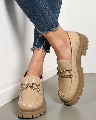 Royalfashion Дамски мокасини от лакирана кожа Arieda