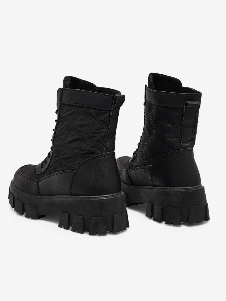 Дамски еко кожени боти с връзки Solvi