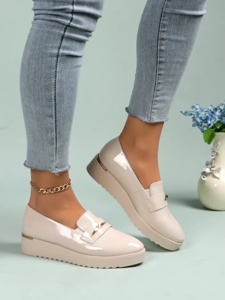 Royalfashion дамски лакови мокасини Arefel