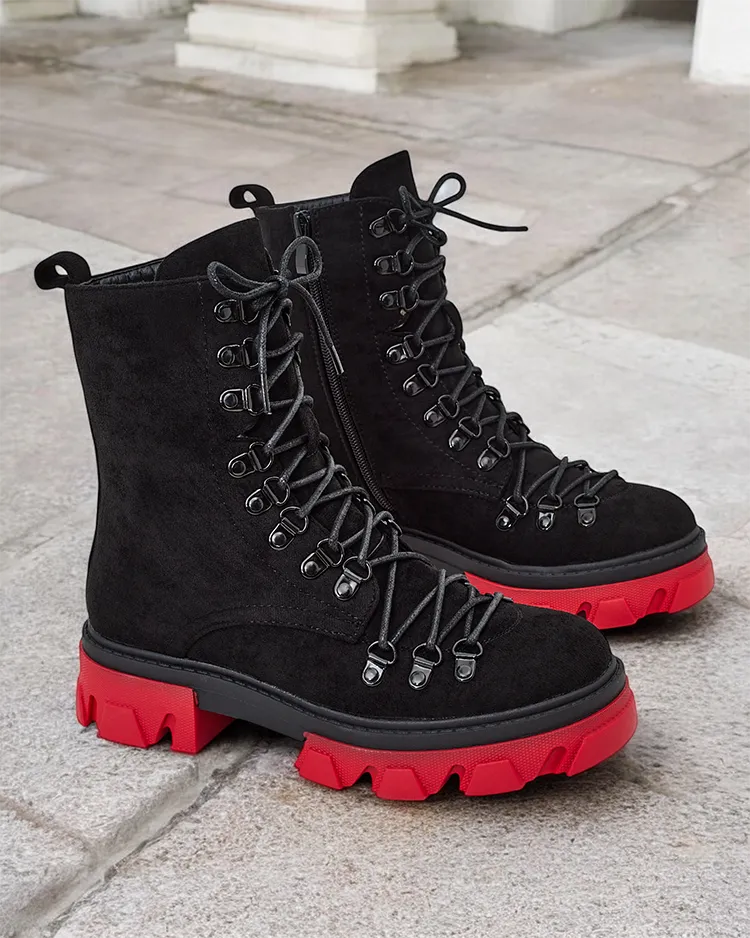 Royalfashion Дамски ботуши с дантела Xorri