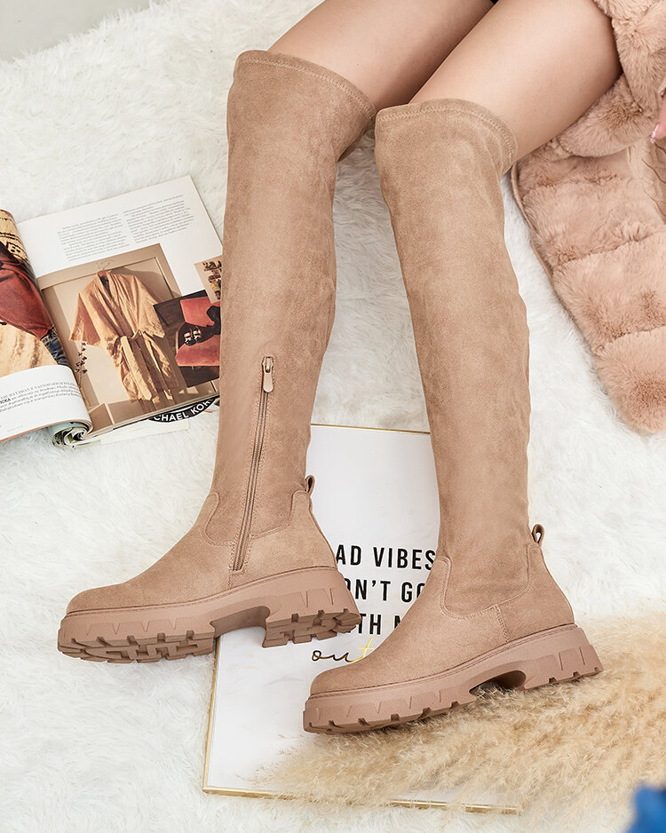 Royalfashion Дамски ботуши до коляното Ridesel