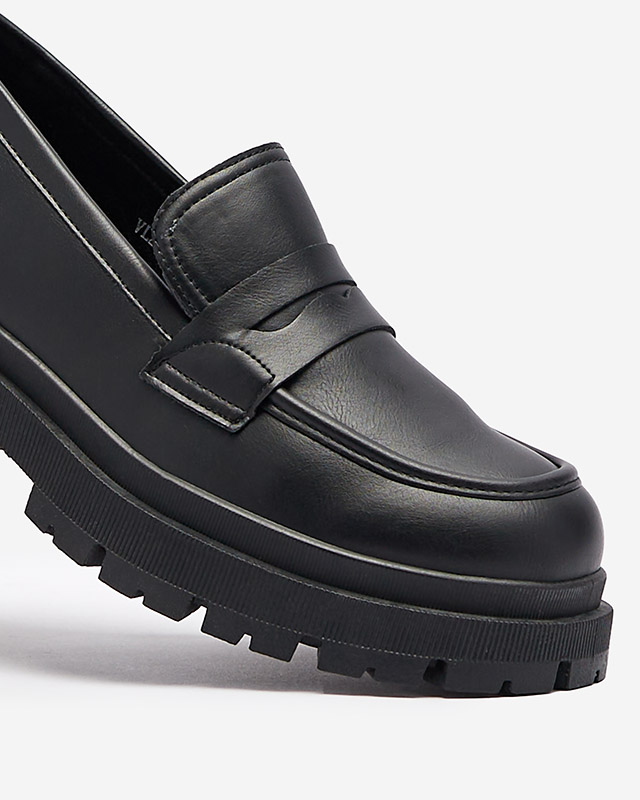 Черни мокасини от еко кожа за жени Firlonna- Footwear