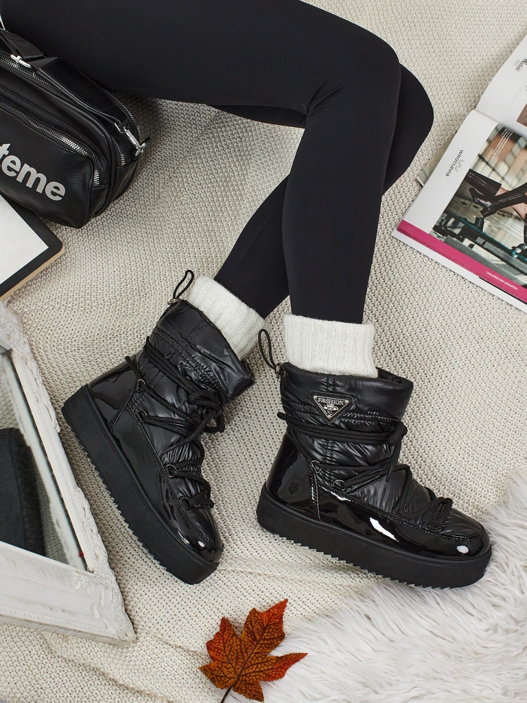 Дамски боти тип снегоходки с пух Lysmora