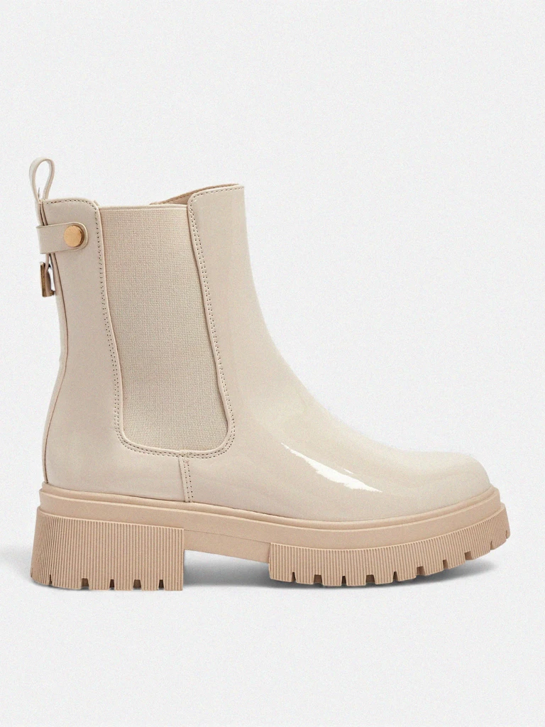 Лакирани дамски еко кожени боти Calebi