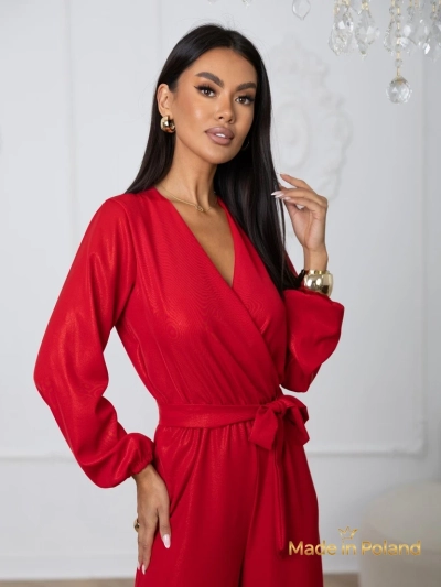 Блестящ дамски гащеризон с прегърната кройка Milla