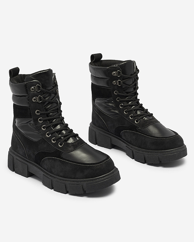 Черни дамски изолирани ботуши Kasemi- Footwear