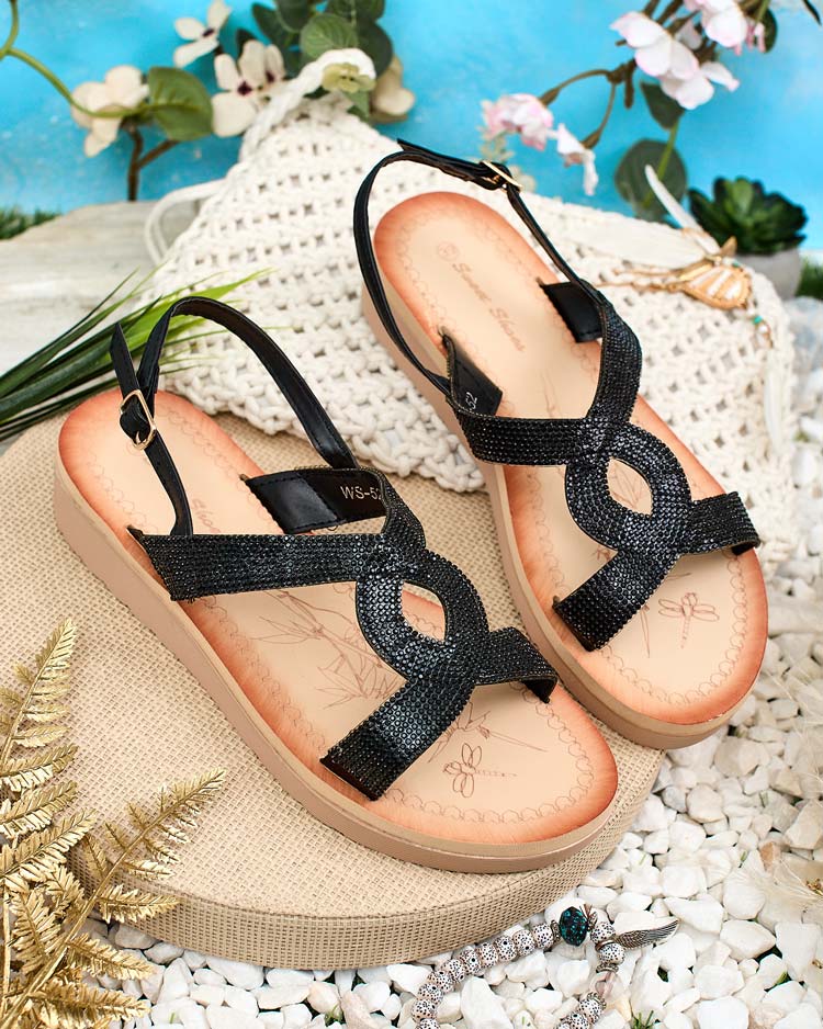 Royalfashion Дамски сандали Elova Zirconia