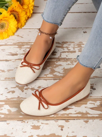 Royalfashion Дамски балерини с блестящи елементи и панделка Aramie