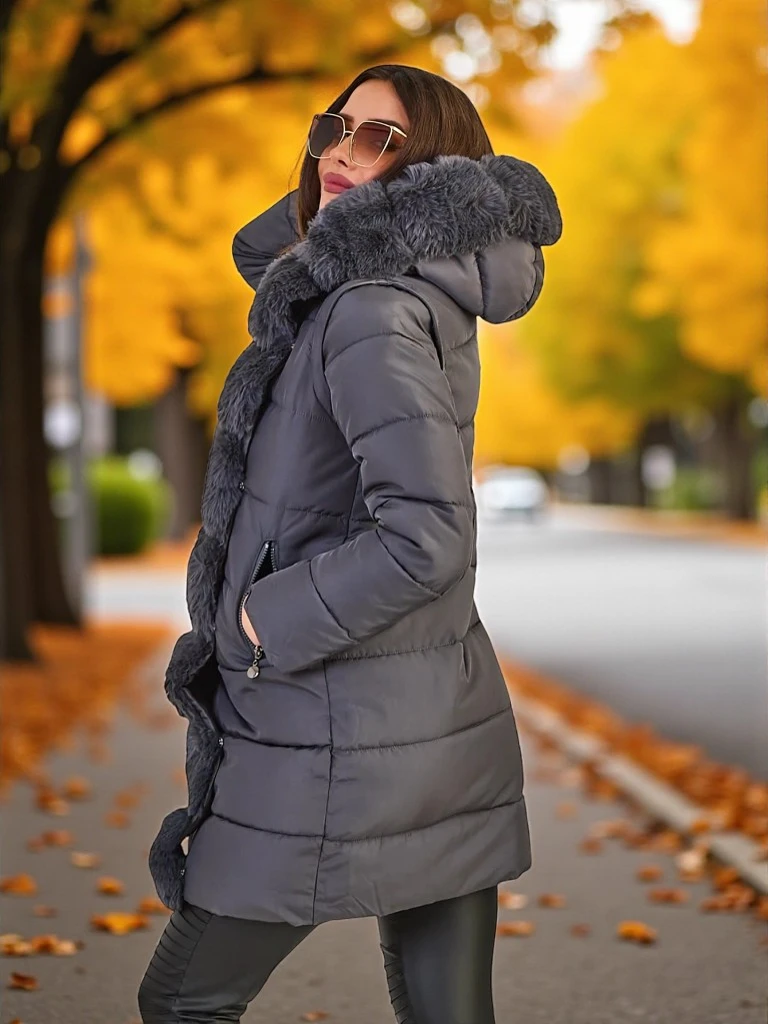 Дамско яке Royalfashion с отделящи се ръкави