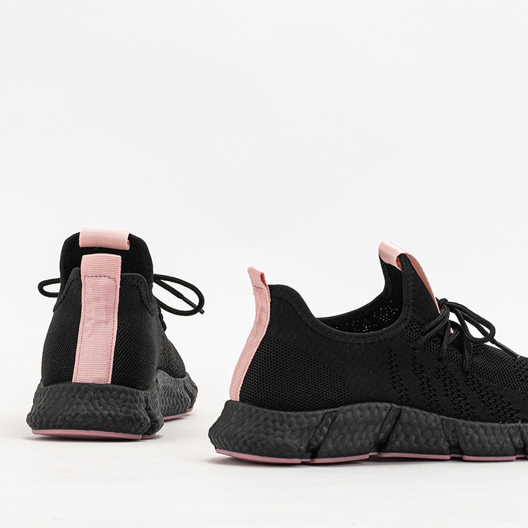 Czarno - różowe sportowe buty damskie Bommgi - Obuwie