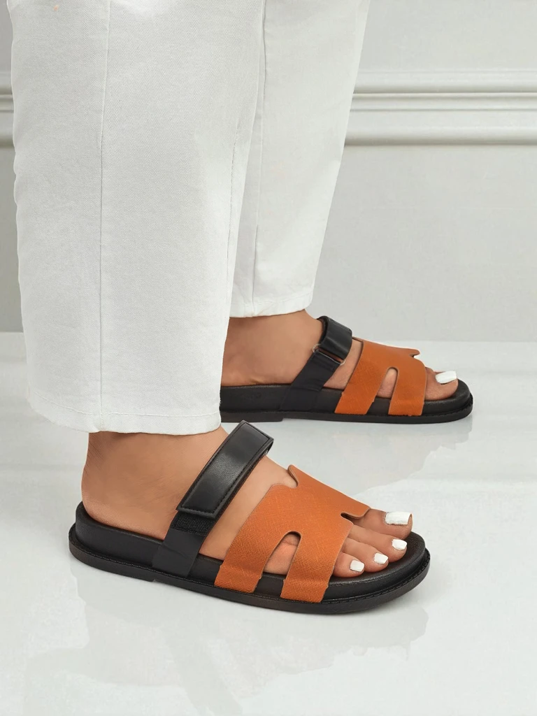 Royalfashion Дамски сандали от еко кожа тип slip-on FlexiComfi