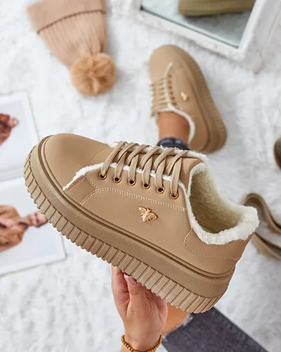 Royalfashion Затоплени дамски маратонки с кожа Noxu