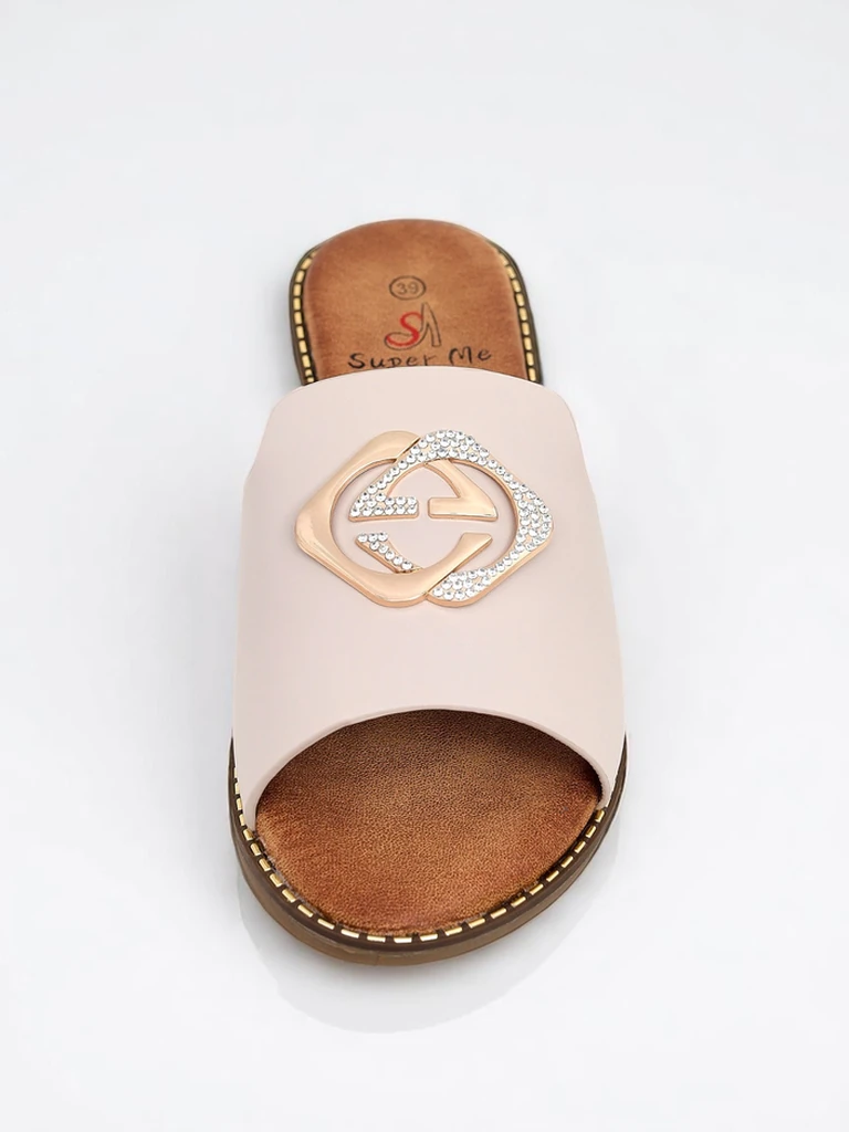 Royalfashion Дамски чехли на плоска подметка Goldie Spark