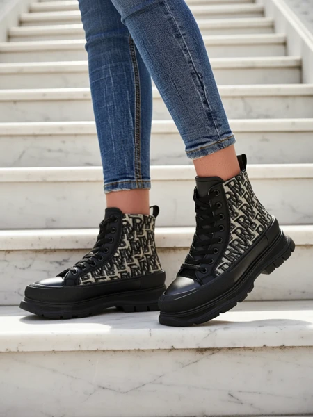 Royalfashion Жени ботуши до глезена с принт Zoriof