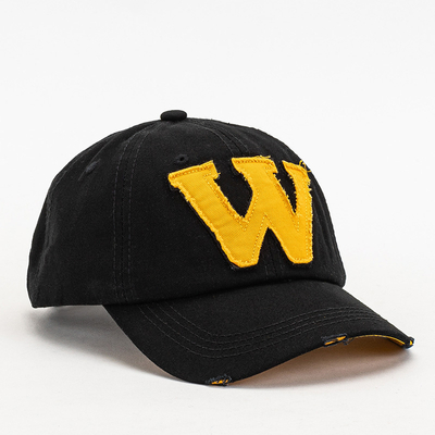 Uniwersalna czapka z daszkiem w kolorze czarnym- Akcesoria