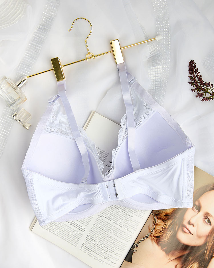 Royalfashion Дамски сутиен, украсен с дантела