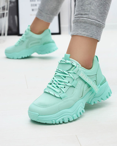 Спортни дамски маратонки в ментов цвят Evilpo- Footwear