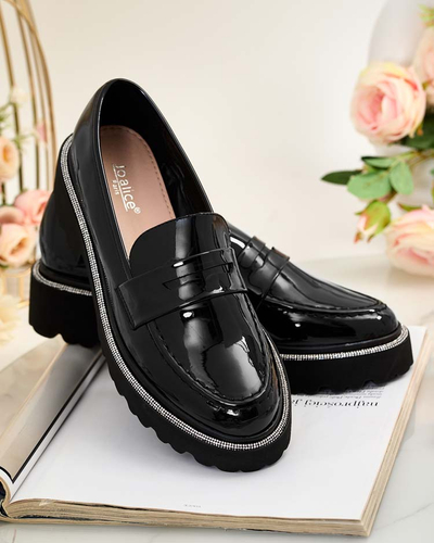 Royalfashion Дамски лакирани мокасини Deru