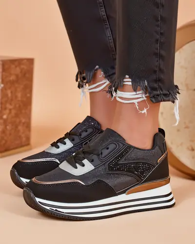 Royalfashion Женски маратонки с блясък Borovis