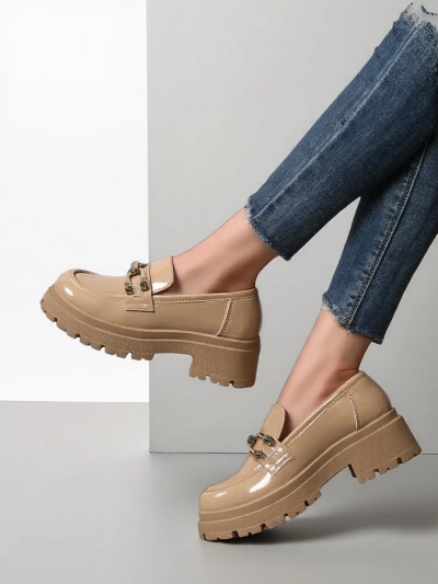 Royalfashion Дамски мокасини от лакирана кожа Arieda