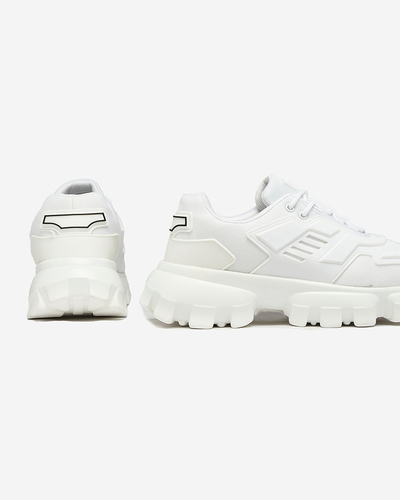 Royalfashion Бели спортни маратонки от плат за мъже Lamkim