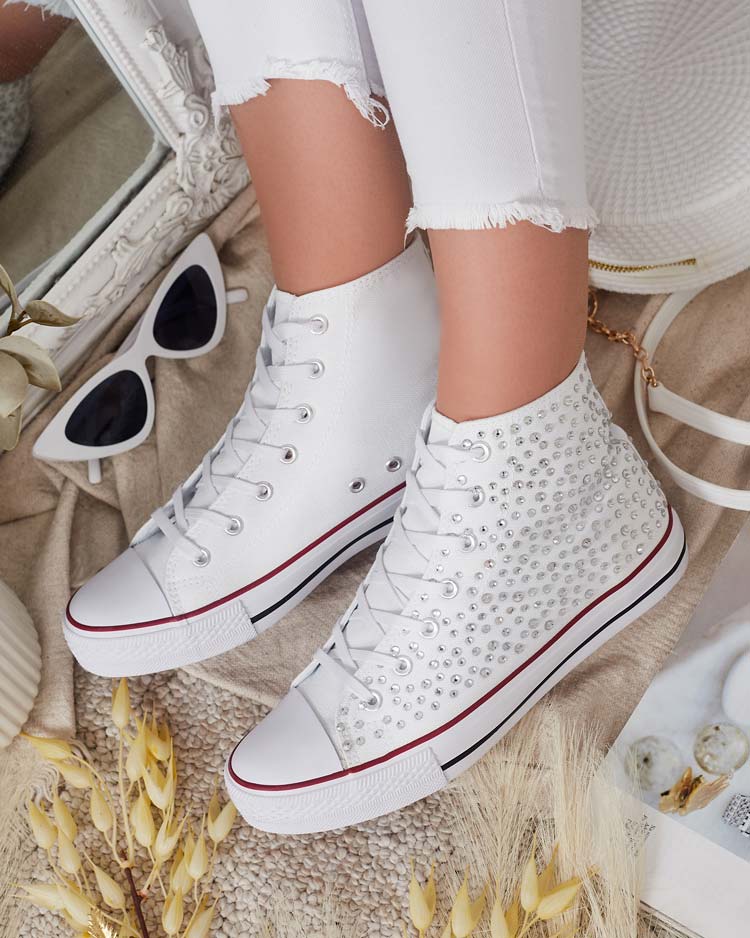 Royalfashion Дамски кецове с пайети Shis