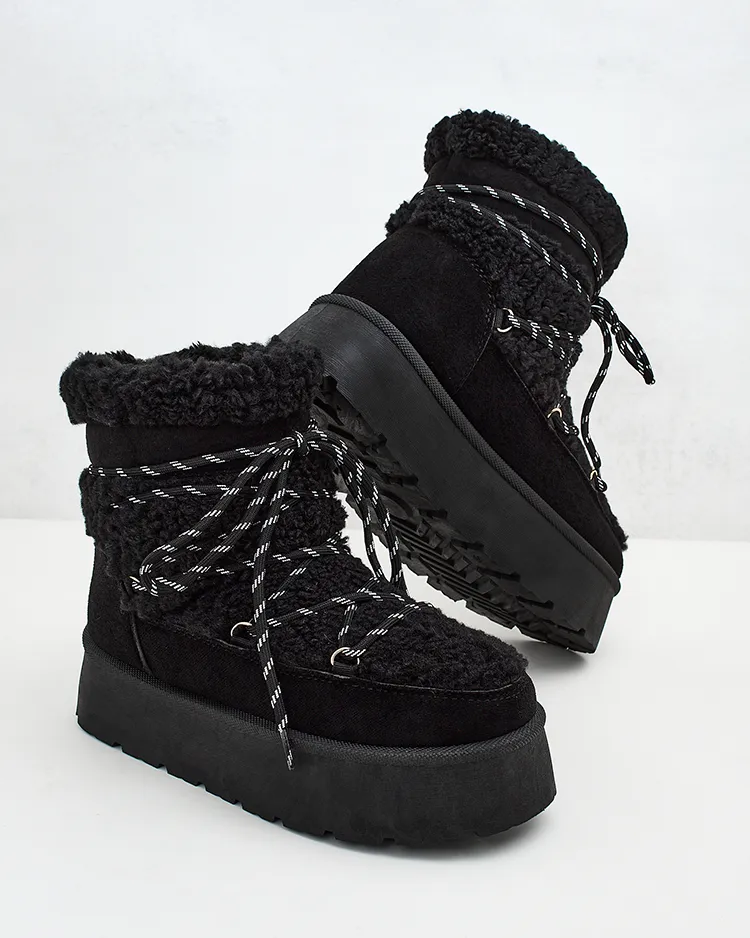 Royalfashion Дамски ботуши за сняг с дантела Evonie