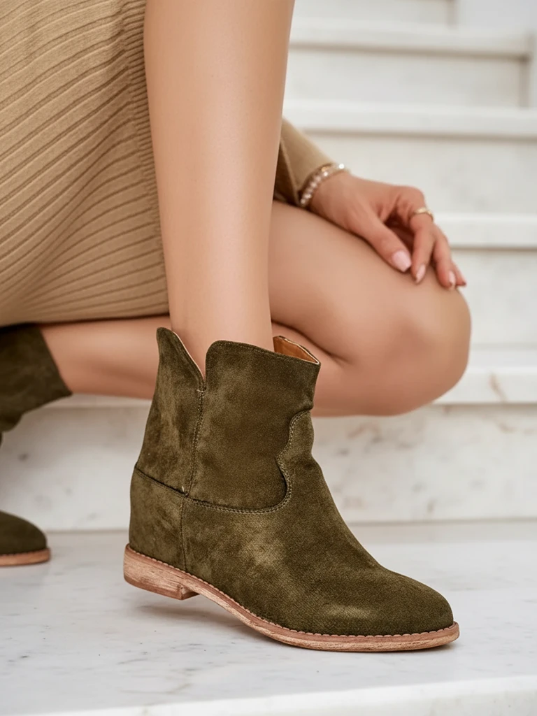 Royalfashion Черевички в стил каубой на покрита платформа Blueston