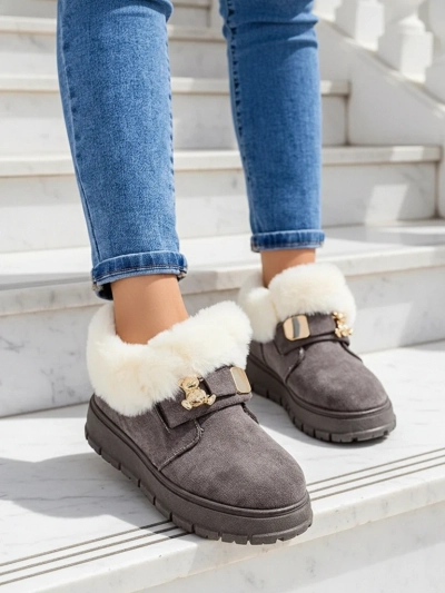 Royalfashion Дамски къси ботуши a'la snow boots Dobis