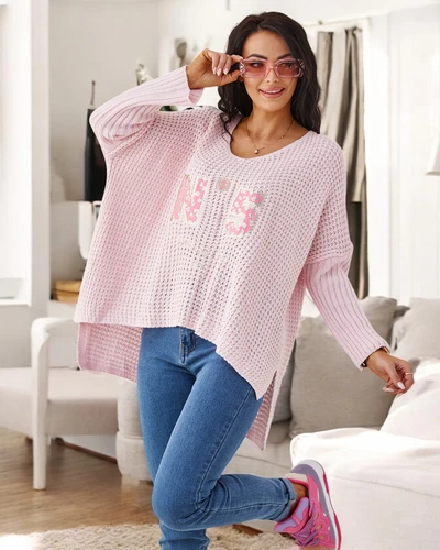 Royalfashion Женски акрилен пуловер с принтове