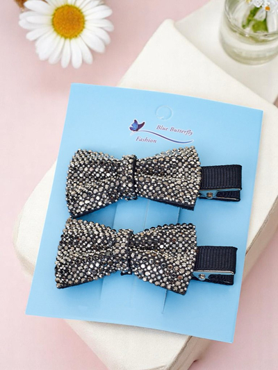 Royalfashion Комплект от 2 шноли за коса с панделки и камъчета Isadora