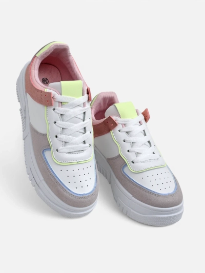 Дамски сникърси Hypatia Pastello светло сива еко кожа пролет 4см