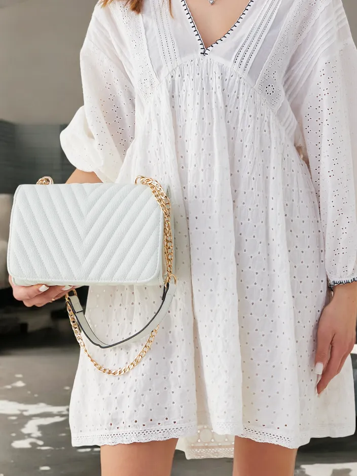 Royalfashion Квадратна малка дамска чанта от еко кожа