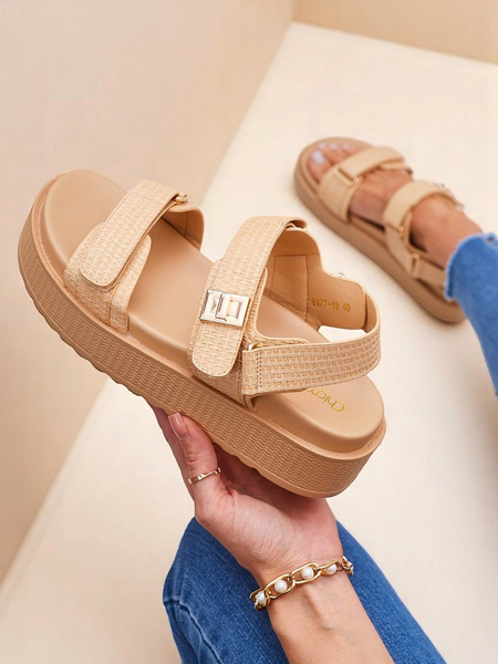 Дамски сандали на платформа Royalfashion Бежови Lavinia – удобно лято