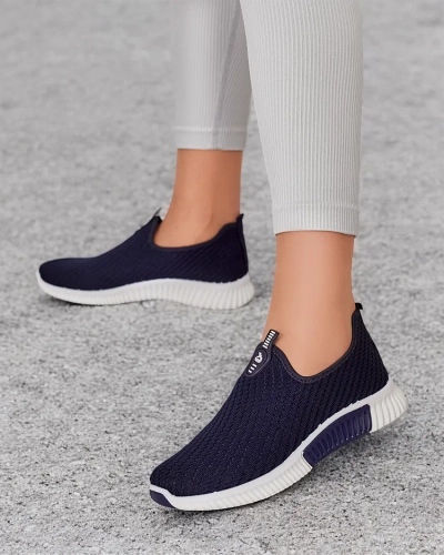 Granatowe damskie buty sportowe slip-on Palomena - Obuwie