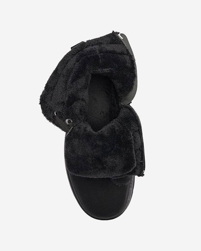 Дамски изолирани ботуши тип "трапер" в черен цвят Tivica - Обувки