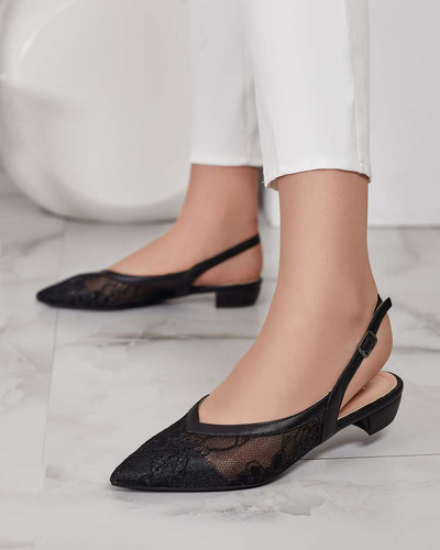 Royalfashion Дамски сандали а'ла балерина с дантела Benoce