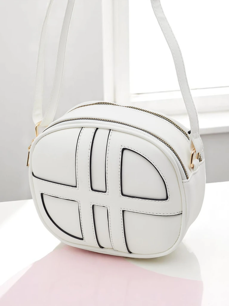 Royalfashion Дамска малка кръгла чанта от еко кожа Riva Circle