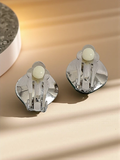 Royalfashion Дамски обеци с клипс и кристал