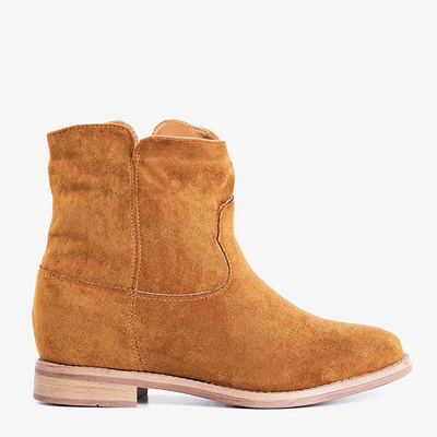 Боти Eliana от екологичен велур на ток