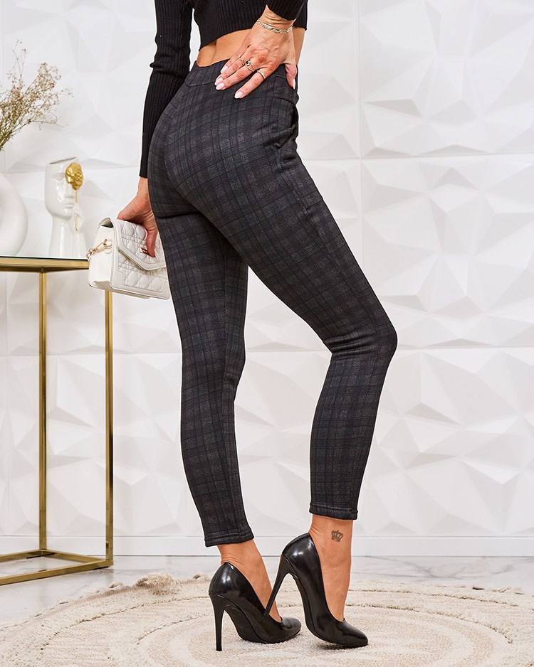 Royalfashion Дамски изолирани карирани панталони