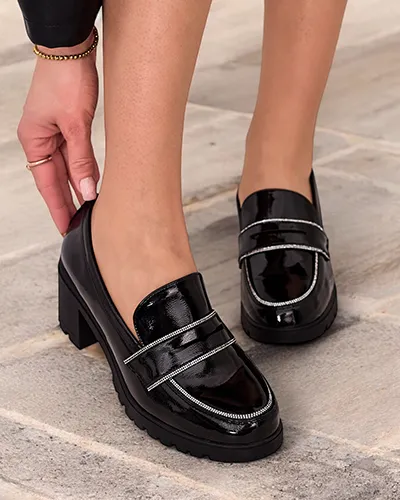 Дамски обувки на Royalfashion Patent Loafers Befies