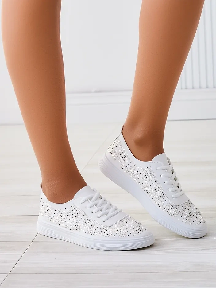 Роялфешън Дамски спортни обувки с връзки с принт Фенни