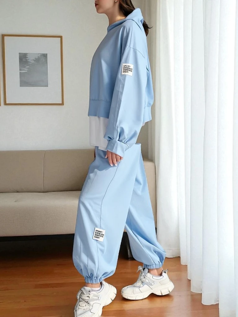 Royalfashion Дамски памучен комплект с риза