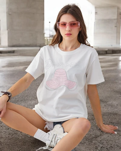 Royalfashion Дамска памучна блуза с принт