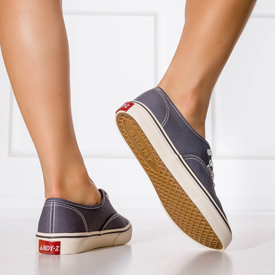 Szare damskie tenisówki typu trampki Lifeda - Obuwie