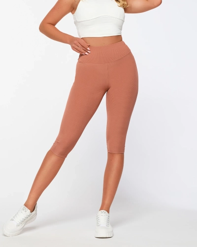 Кафяв дамски рипсен клин за колоездене - Облекло