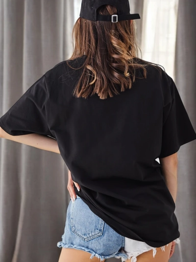 Рокля Модерни женски памучен потник с принт